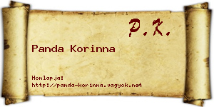 Panda Korinna névjegykártya